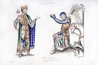 Roi et chevalier, fin du 12e siècle, 1843 - Henry Shaw