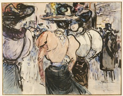 Dames élégantes dans la rue - Henry Somm