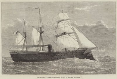 Le Magenta, cuirassé français, brûlé dans le port de Toulon - Henry Spernon Tozer