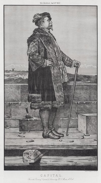 Chapiteau (gravure) - Henry Stacey (after) Marks