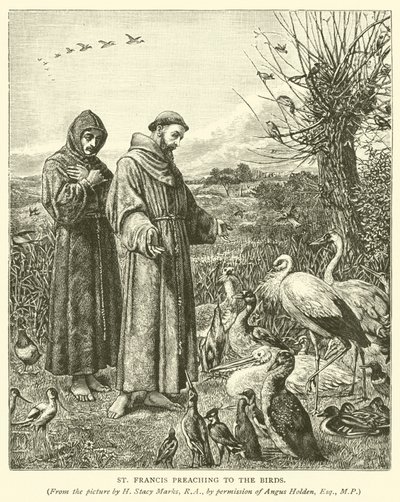 Saint François prêchant aux oiseaux - Henry Stacey Marks