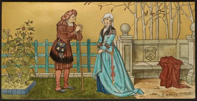 Le Pantalon, plaque illustrant une illustration des Sept Âges de Shakespeare - Henry Stacey after Marks