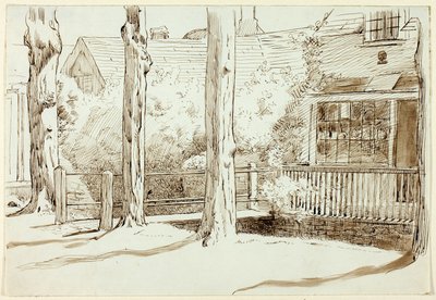 Maison et vieux arbres - Henry Stacy Marks