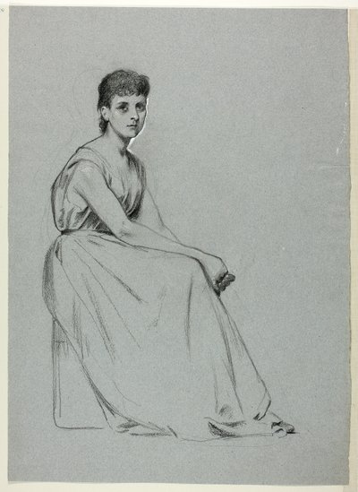 Femme assise tournée vers la droite - Henry Stacy Marks