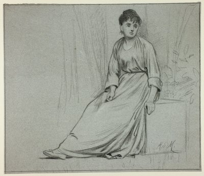 Femme assise tournée vers la droite - Henry Stacy Marks