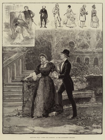 Croquis de Lords et Commons, au théâtre Haymarket - Henry Stephen Ludlow