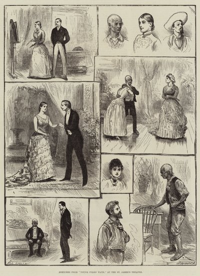 Croquis des manières des jeunes gens, au théâtre St James - Henry Stephen Ludlow