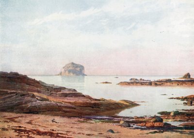 The Bass Rock - A Tranquil Evening (lithographie couleur) - Henry Sutton Palmer