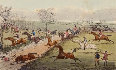 Un Steeple-Chase, La Route Enfoncée - Henry Thomas (after) Alken