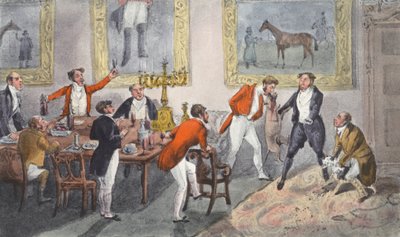 Le sang et le bouledogue (lithographie) - Henry Thomas (after) Alken