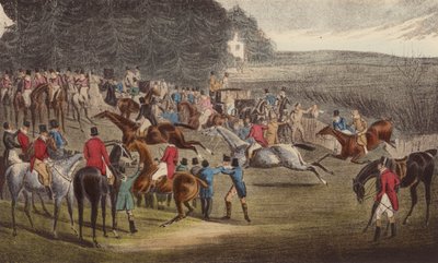 Le poteau gagnant, Grand Leicester Steeple-Chase - Henry Thomas (after) Alken
