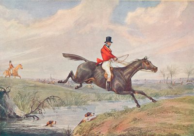 Chasse au renard : Sauter le ruisseau, 1906 - Henry Thomas Alken