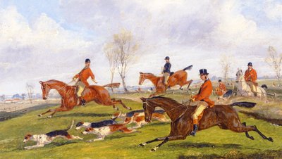 Scène de chasse (gouache sur panneau) - Henry Thomas Alken