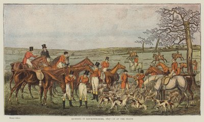 Chasse dans le Leicestershire, 1827, à la mort - Henry Thomas Alken