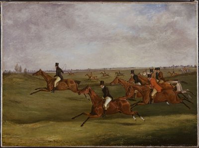 Le Grand Steeplechase du Leicestershire, 12 mars 1829 : Aller à toute allure - Henry Thomas Alken