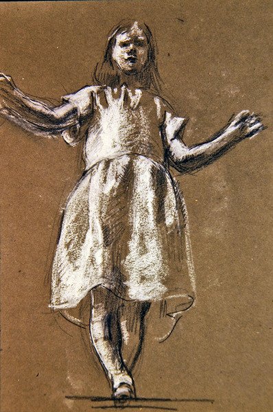 Étude pour la figure de Rosamund, c.1900 (recto) - Henry Tonks