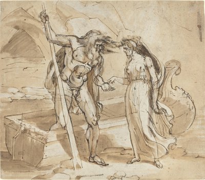 Psyché donnant sa pièce à Charon - Henry Tresham