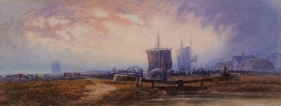 Scène de canal avec écluses - Henry Ward