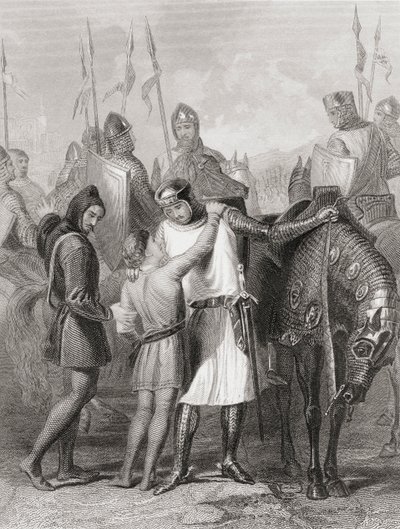 Richard, comte de Pembroke, prenant congé de son frère avant de partir pour l