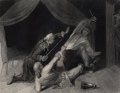 La capture de Lord Edward Fitzgerald pour haute trahison, gravé par J. Rogers - Henry Warren