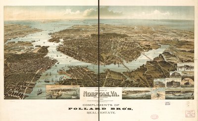 Panorama de Norfolk et ses environs 1892 - Henry Wellge