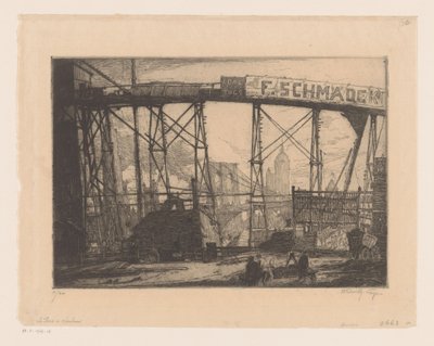 Vue de New York depuis un atelier - Henry Wilfrid Deville (signed by artist)