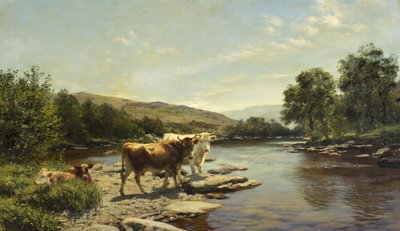 Un matin paisible sur la Wye - Henry William Banks Davis