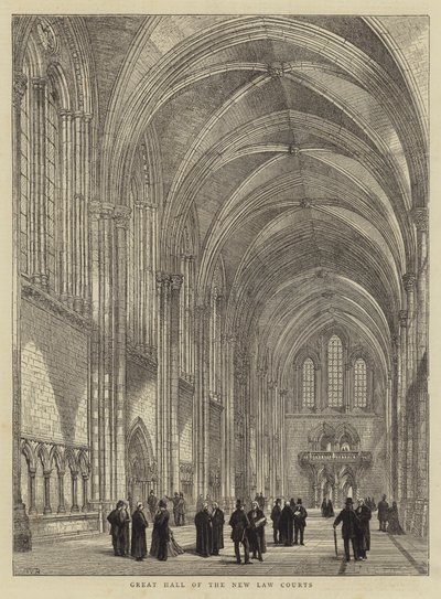 Grande salle des nouveaux tribunaux - Henry William Brewer