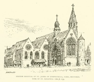 Hôpital espagnol de Saint Jacques de Compostelle, Paris, restauré, époque de Saint Ignace - Henry William Brewer