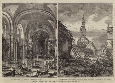 Les Inondations à Buda-Pesth, Hongrie - Henry William Brewer