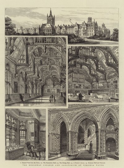 Le Holloway College et le sanatorium à Virginia Water - Henry William Brewer