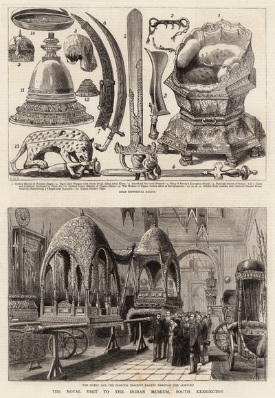 La visite royale au Musée indien, South Kensington - Henry William Brewer