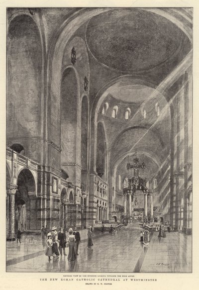 La nouvelle cathédrale catholique romaine à Westminster - Henry William Brewer