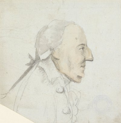 Un homme avec un grand nez : profil face à droite, tête et épaules - Henry William Bunbury