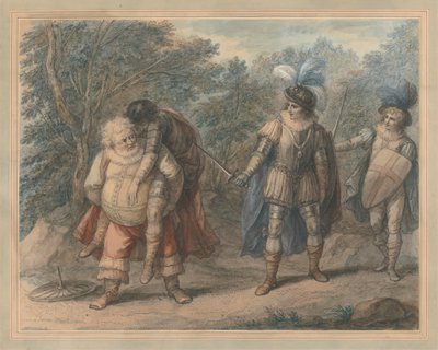 Falstaff portant Hotspur mort - Henry William Bunbury
