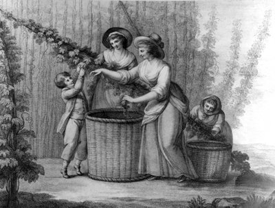 Cueilleurs de houblon, gravé par William Dickinson, 1803 - Henry William Bunbury