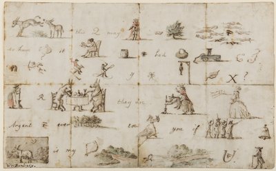 Lettre pictogramme - Henry William Bunbury