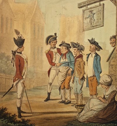 "Recrues", publié en 1780 - Henry William Bunbury