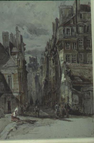 Scène de rue, vieux Paris - Henry William Burgess