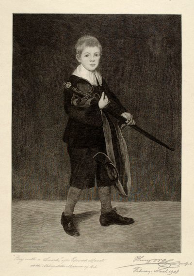 Garçon avec épée - Henry Wolf