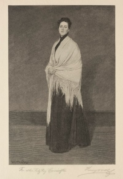 Dame avec châle - Henry Wolf