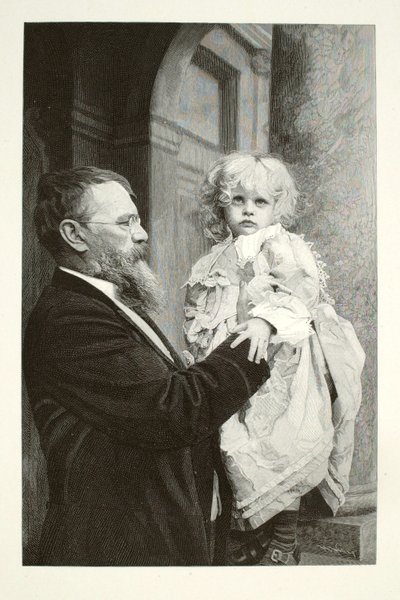 Lenbach et son enfant - Henry Wolf