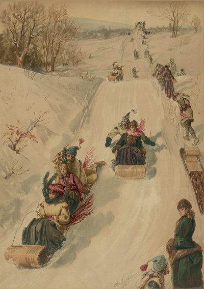Luge, par L. Prang and Co., 1886 - Henry after Sandham
