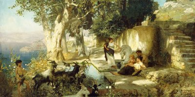 Après-midi ensoleillée au puits - Henryk Siemieradzki