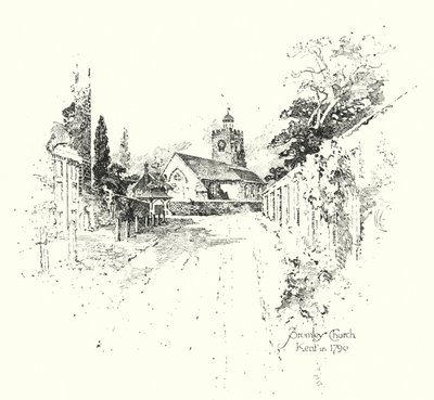 Église de Bromley, Kent, en 1790 - Herbert (after) Railton