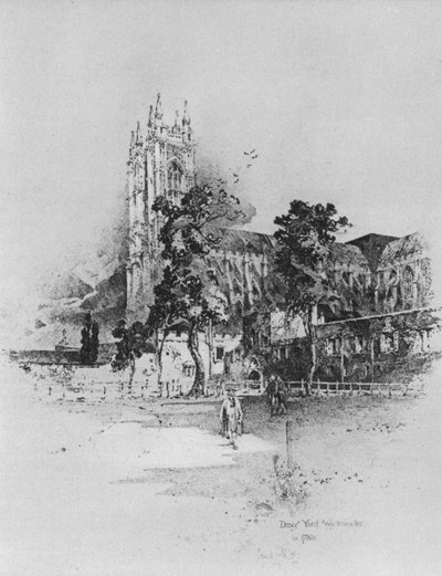 Deans Yard, Westminster, Londres, en 1730 - Herbert (after) Railton