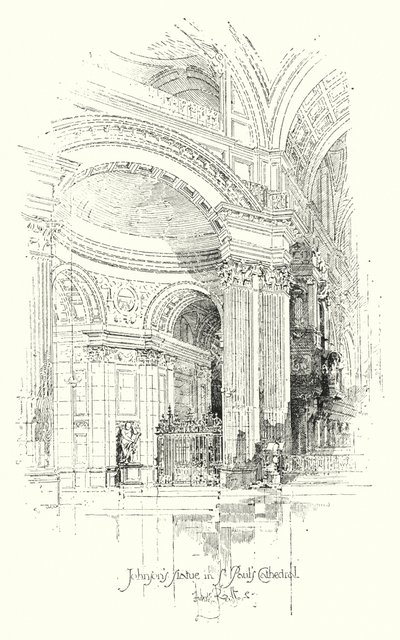 Statue du Dr Johnson, Cathédrale St Paul, Londres - Herbert (after) Railton