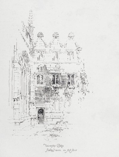 Chambre du poète anglais Percy Bysshe Shelley au premier étage de l