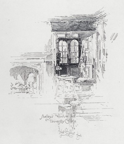 Fenêtre de Percy Bysshe Shelley, poète anglais, à l