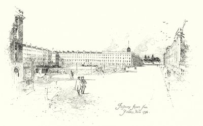 Finsbury Square, depuis Artillery Place, Londres - Herbert (after) Railton